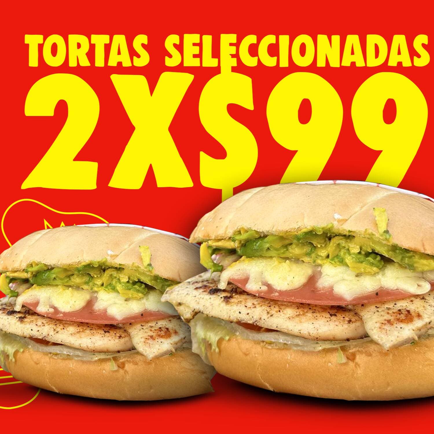 2 Tortas por $99!