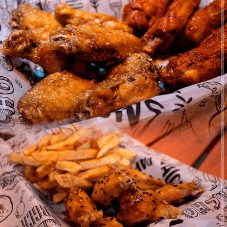 18 Unidades Alitas+ Papas Fritas