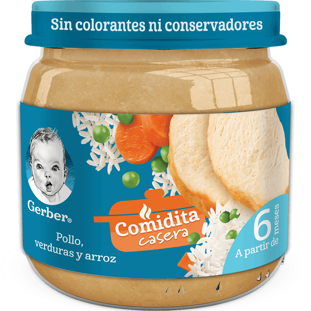 Alim p/ bebe 3 Et Gerber 170g Verd pollo y arroz