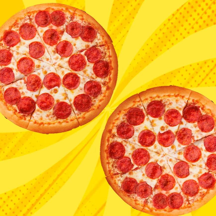 Paquete 2 Pizzas Grandes (14") De Peperoni.