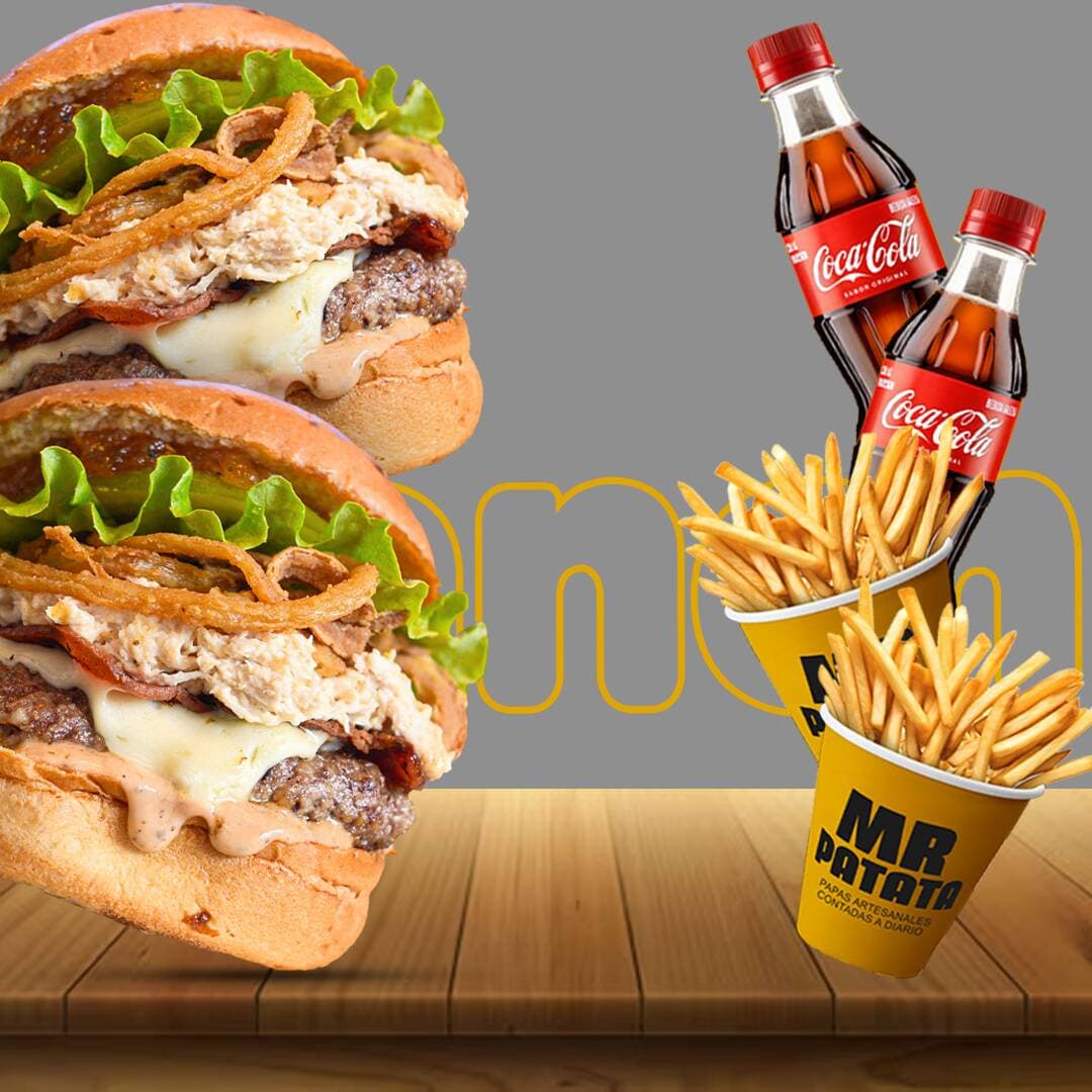DUO Burgers Mr Ranch con Gaseosa
