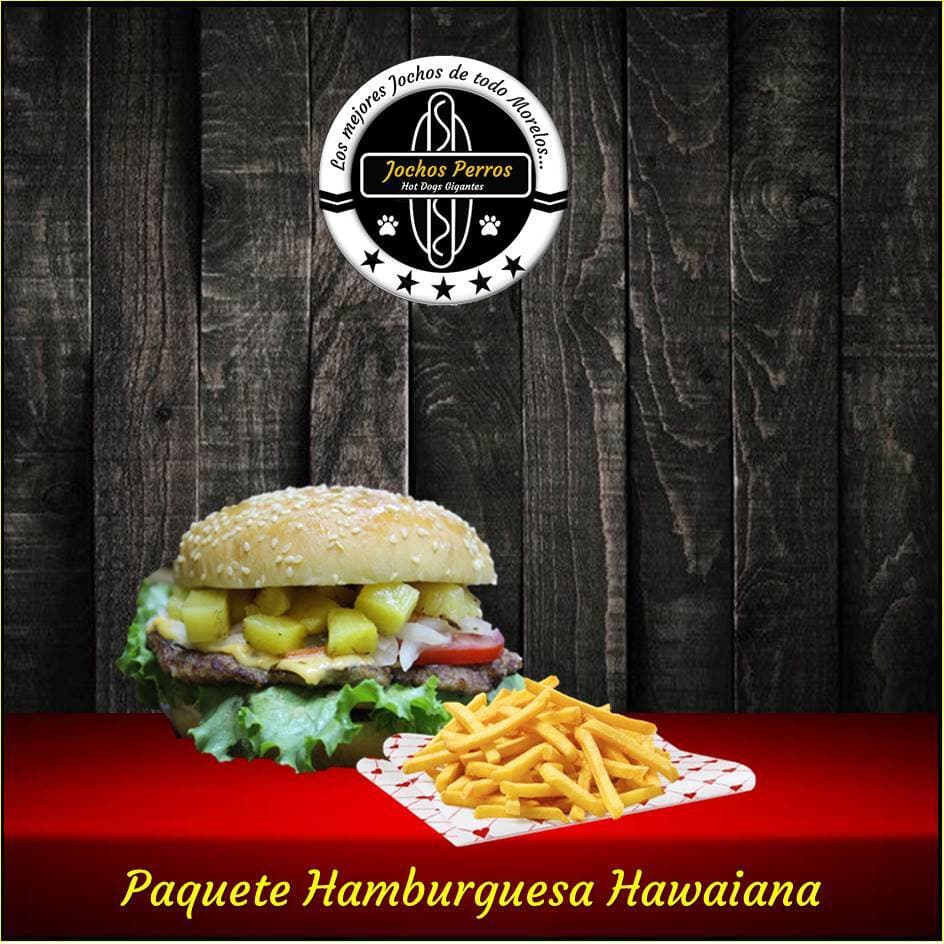 Hamburguesa Hawaiana con Papas