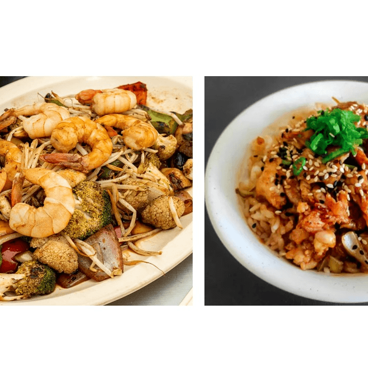 Combo Tepanyaki Camarón + Gohan con Pollo
