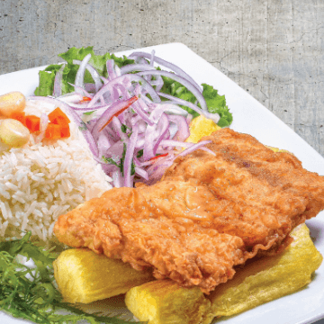 Pescado frito + Entrada + Bebida