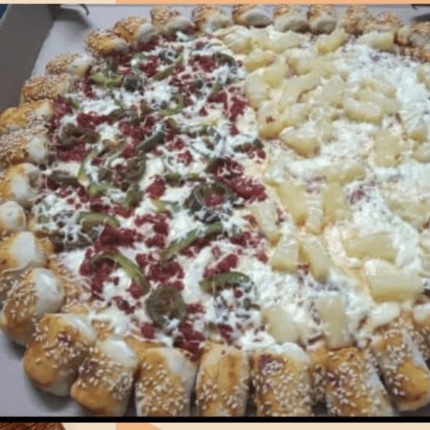Pizza 1/2Mexicana y  1/2 Hawaina