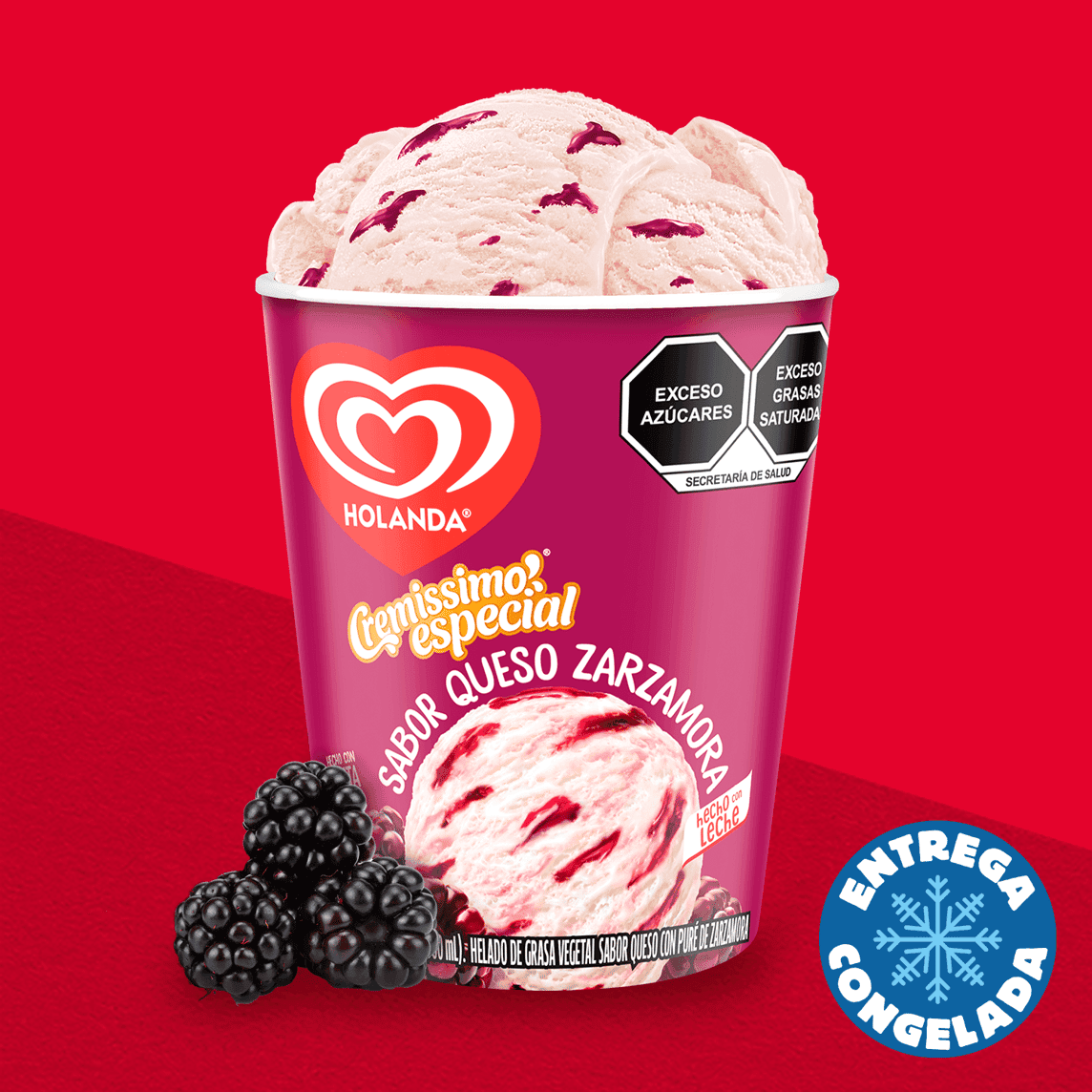 Helado de Queso con Zarzamora 900ml