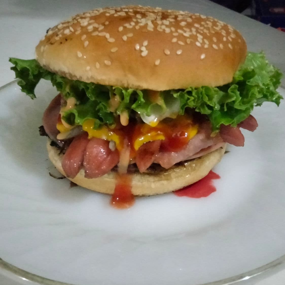 HAMBURGUESA JUMBO HAWAIANA