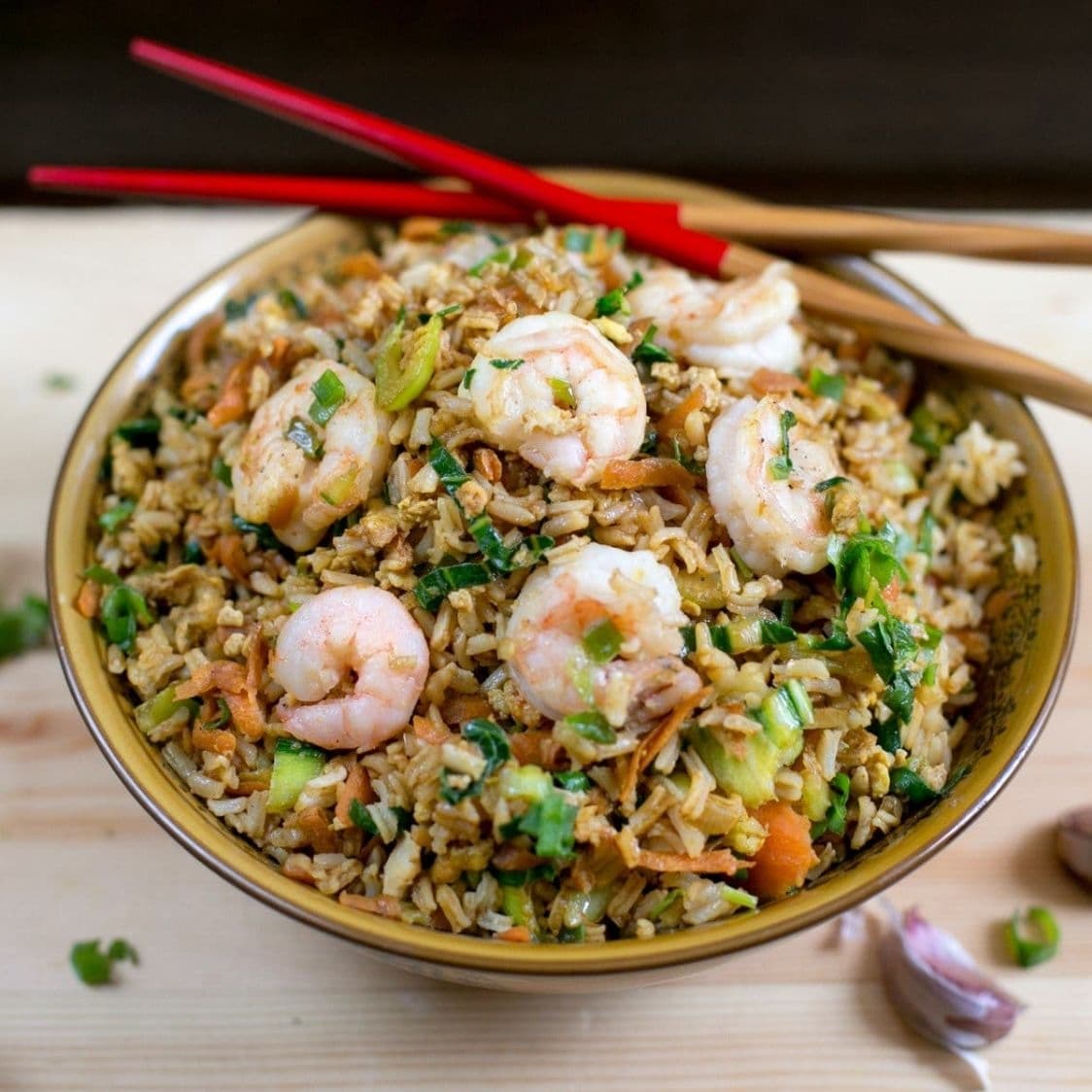 Arroz Thai Pollo y Camarones Personal