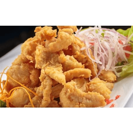 Chirrarron de Pescado con Ceviche de Pota