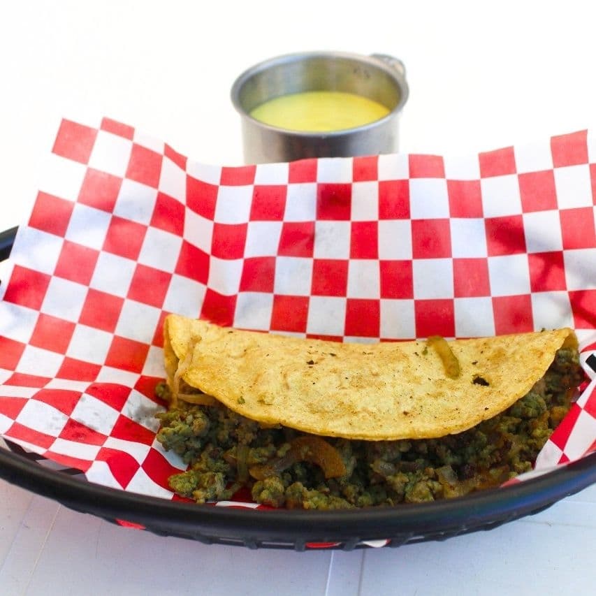 Taco Campechano de Bistek y Longaniza (Maiz)