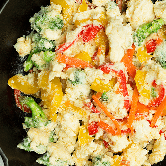 CLARAS DE HUEVO CON VERDURAS