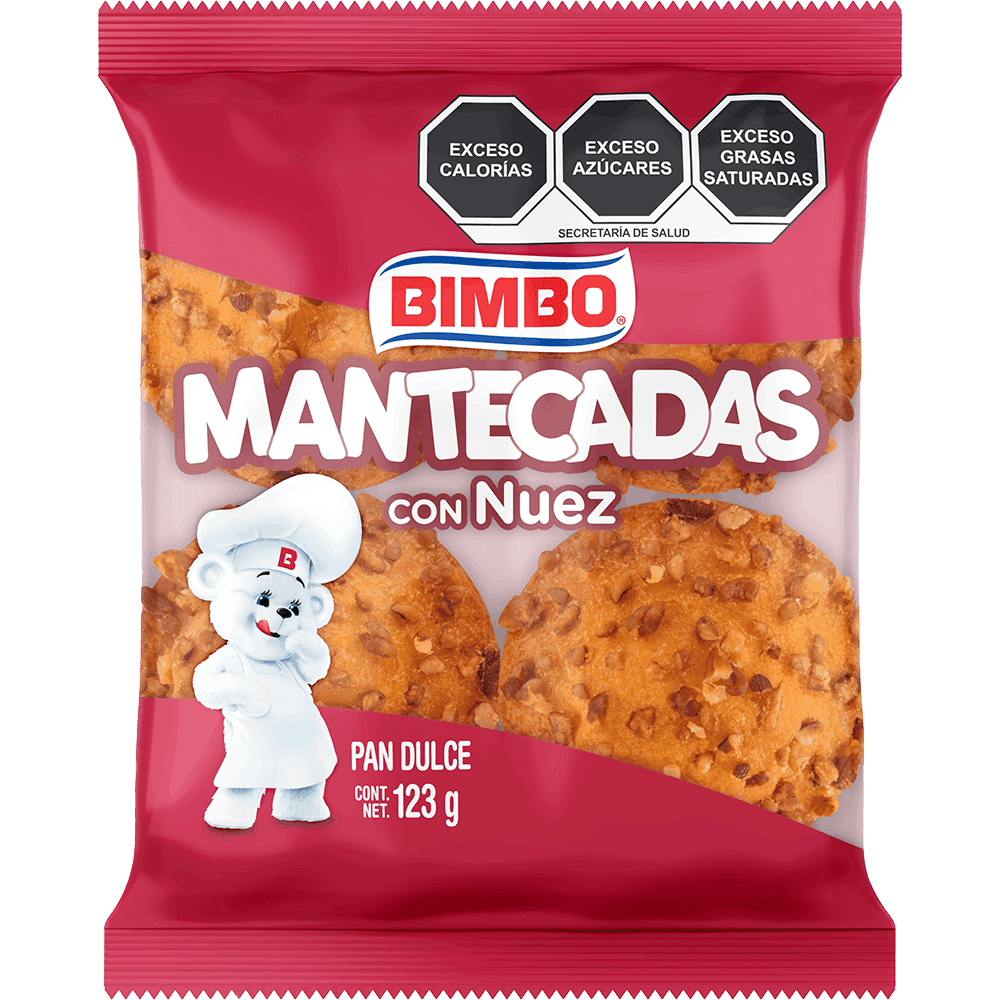 Mantecadas Bimbo 123 gr Vainilla con nuez