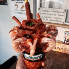 Churros,cacahuates o Tostitos con Camarón Locos