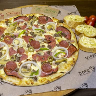 Pizza Suprema 8TJ+pan al Ajo