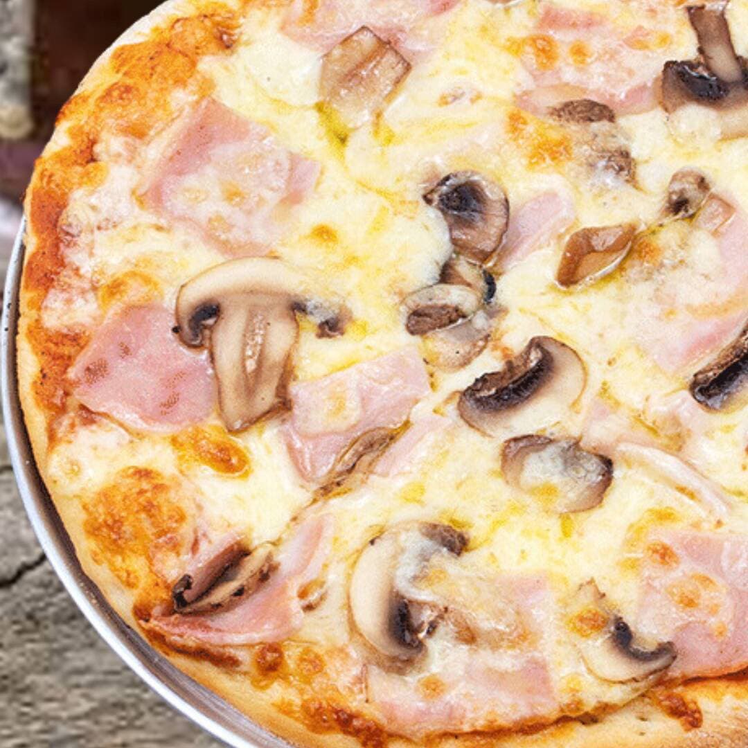 Pizza Jamón Champiñones