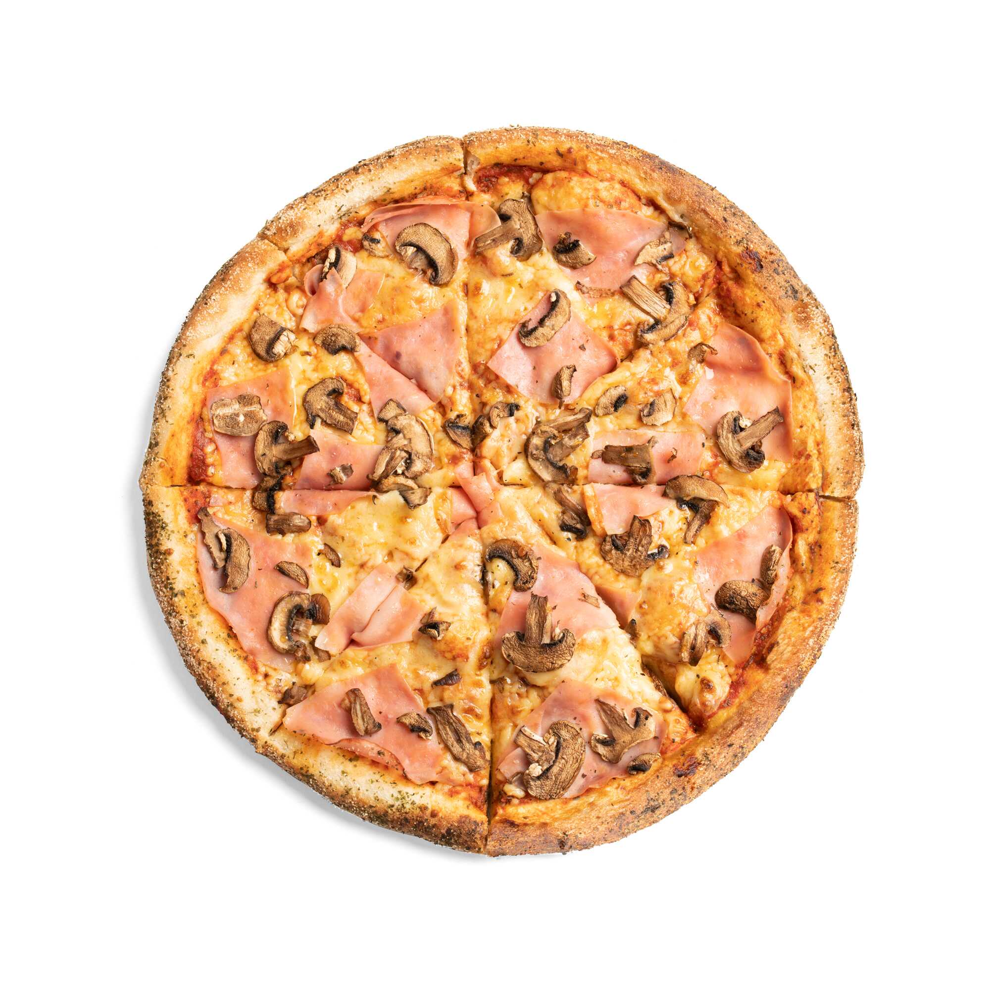 Pizza de Jamón y Champiñones