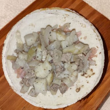 Taco de Papa con Bistec