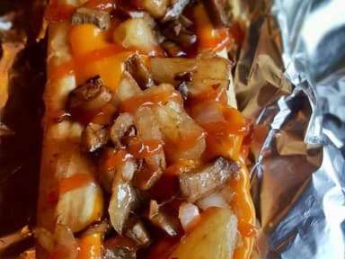 Hot Dog en Champiñones