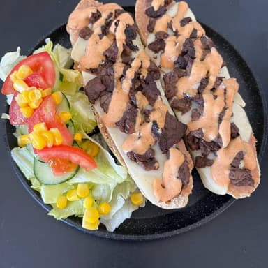 Molletes de Arrachera