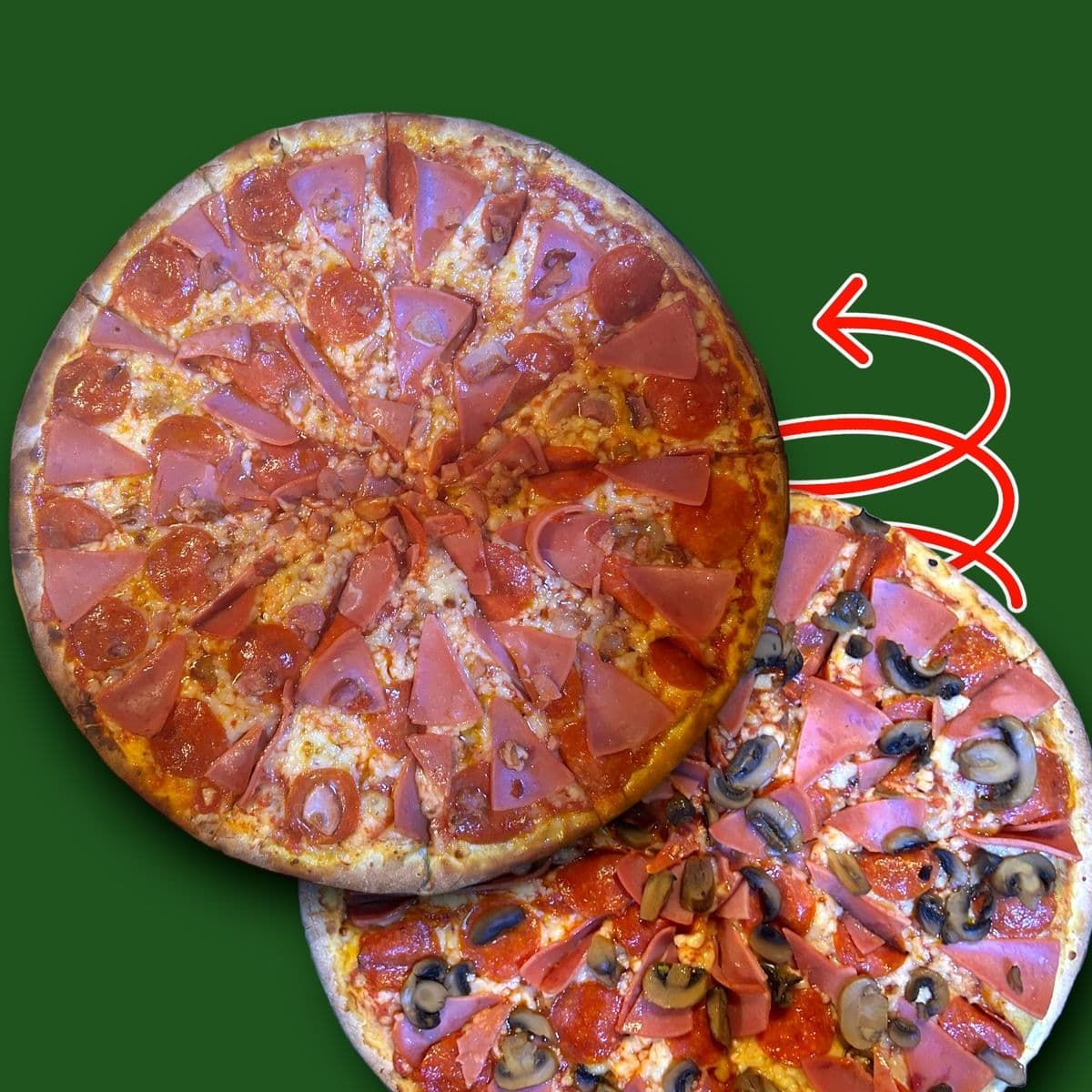 Combo 2x1 Pizzas Extragrandes de 3 Ingredientes