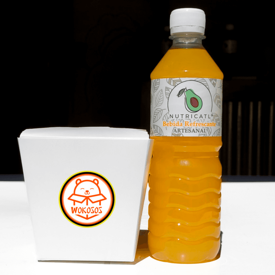 Wok Arrachera 26 Oz + Agua de Sabor 500ml