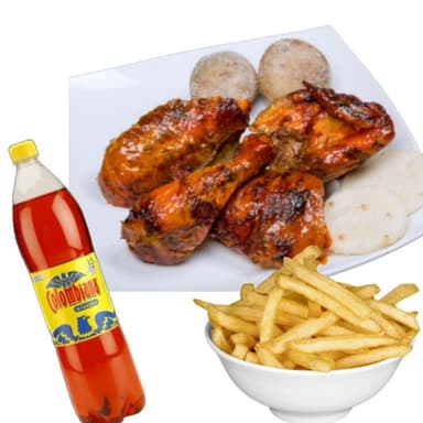 Medio Pollo Asado, Papas Francesa y Gaseosa Litro