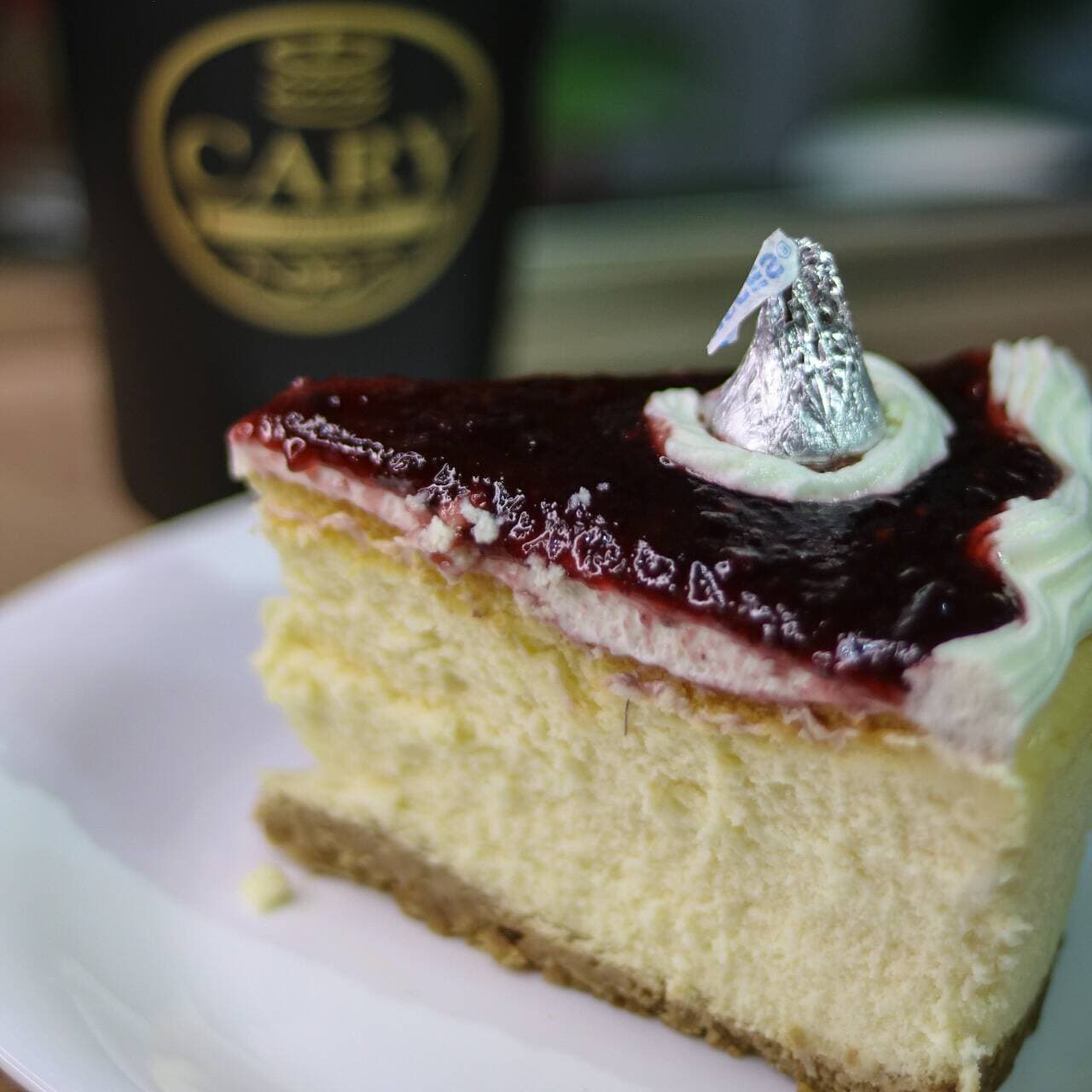 Rebanada de cheesecake