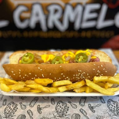 HOT-DOG JUMBO CLASICO CON PAPAS