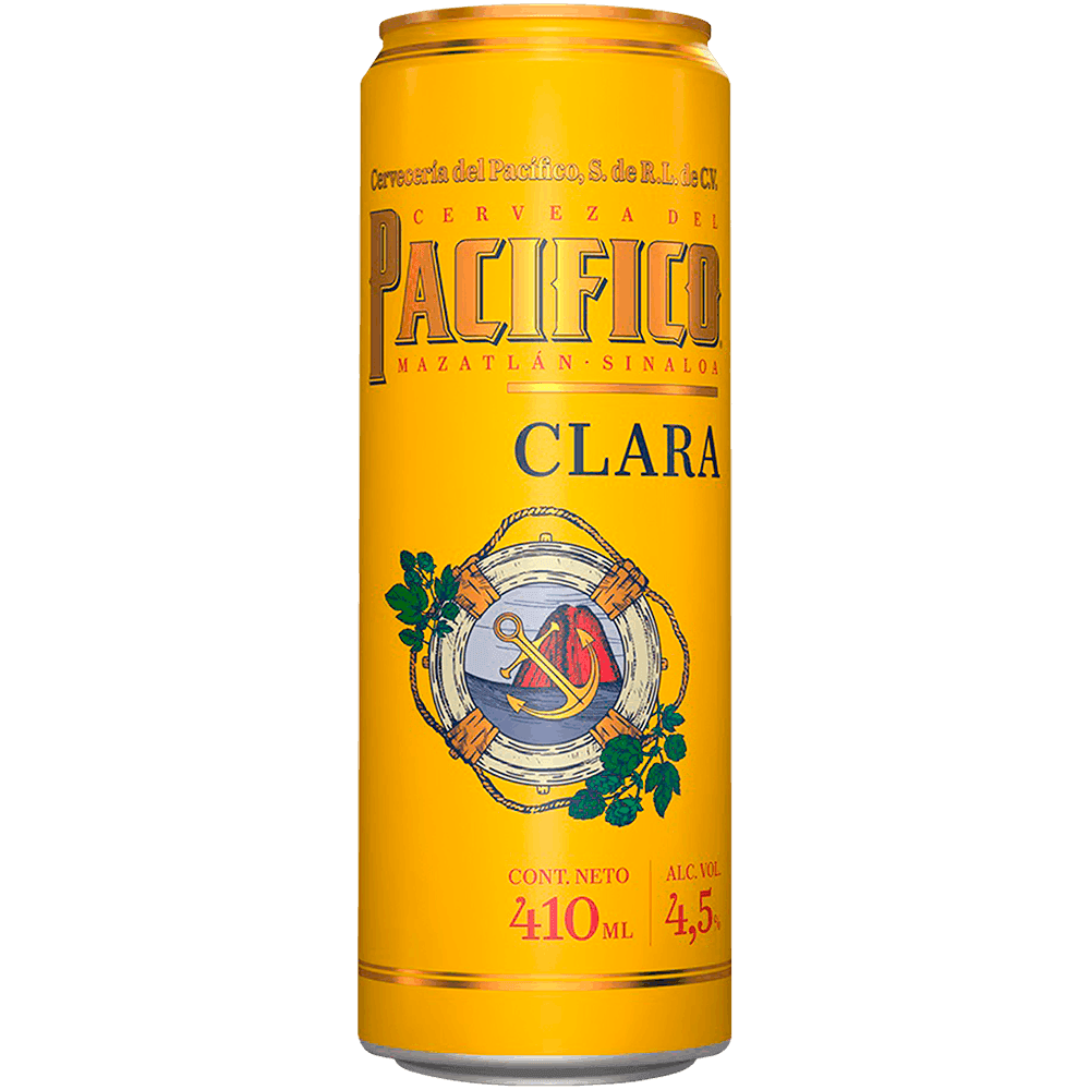 CERVEZA PACIFICO CLARA BOTE 410 ML