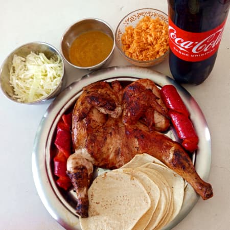 Pollo Asado, Salchichas Y PEPSI