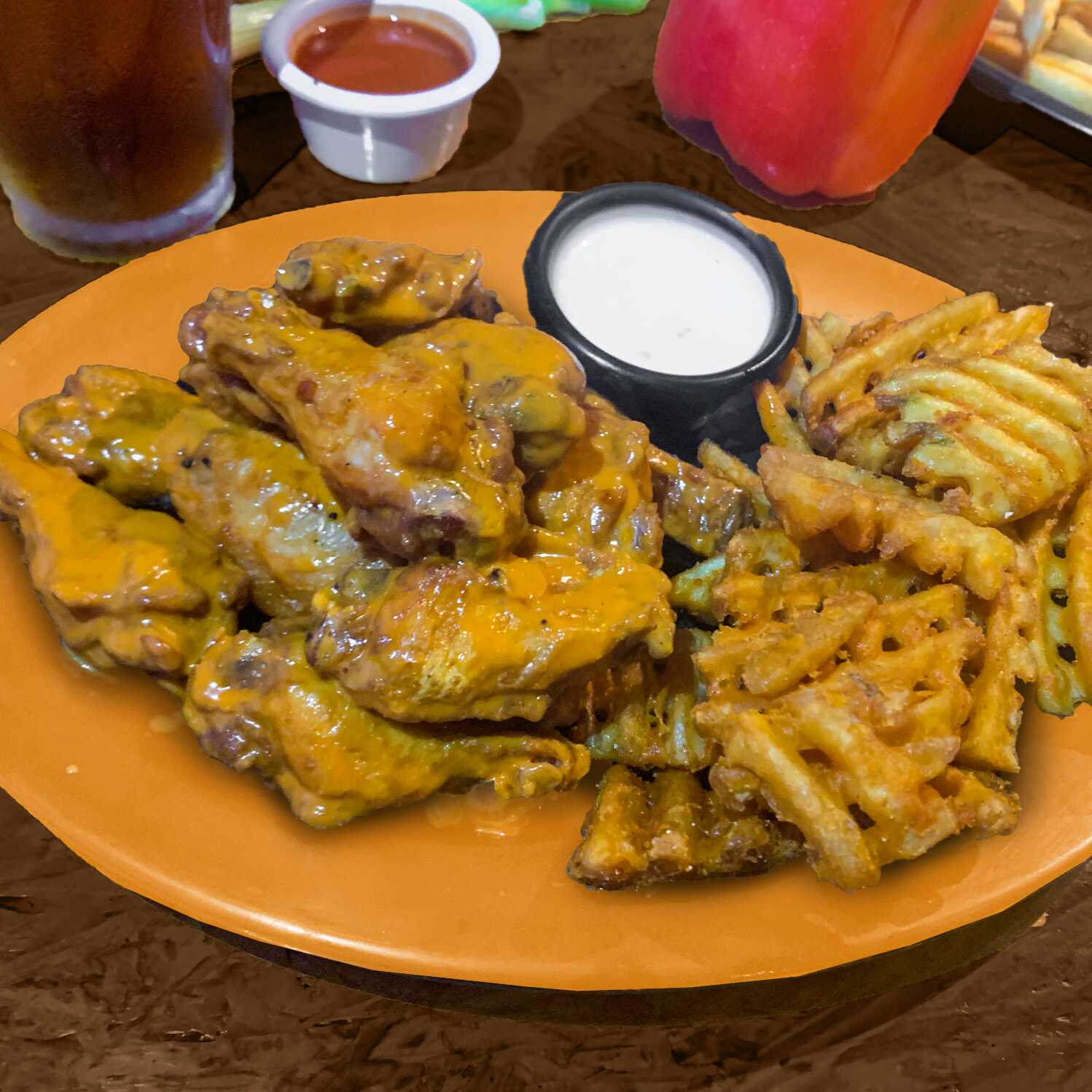 12 Warumo Wings con Papas