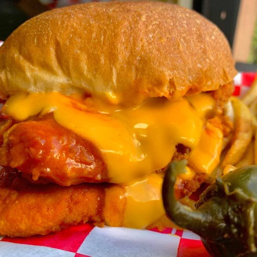 Hamburguesa Pollo Krispy Buffalo