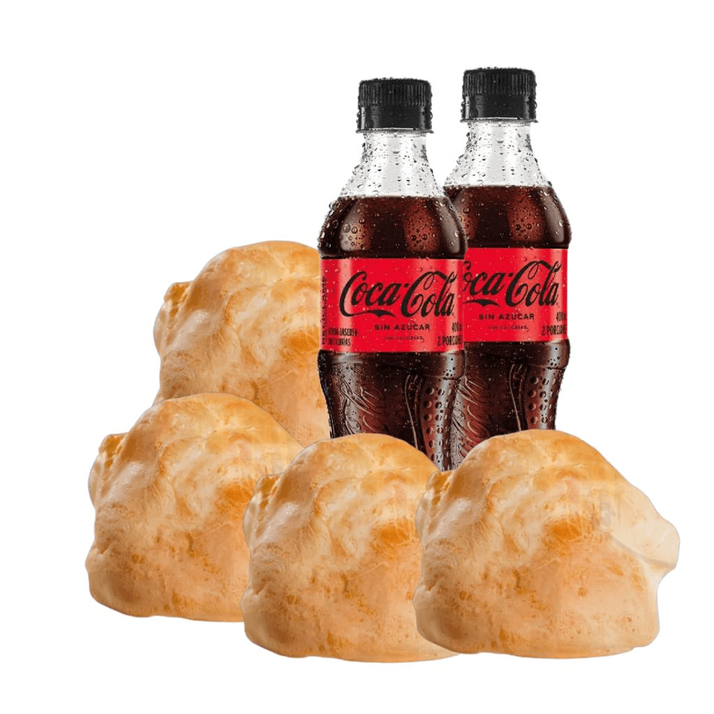 Combo 4 Pan de Yucas + 2 Gaseosas 400ml