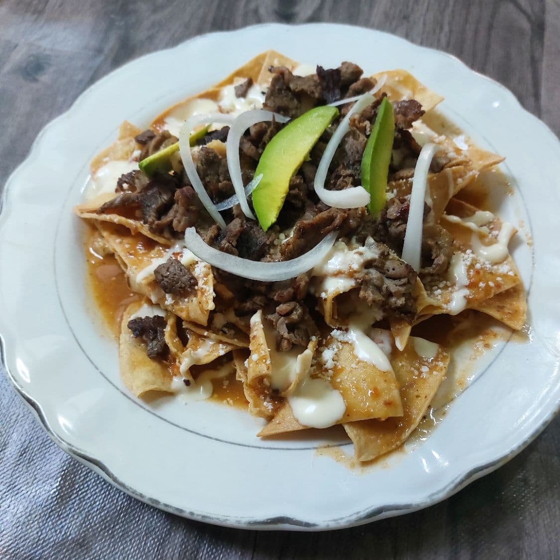 Chilaquiles con Carne Asada