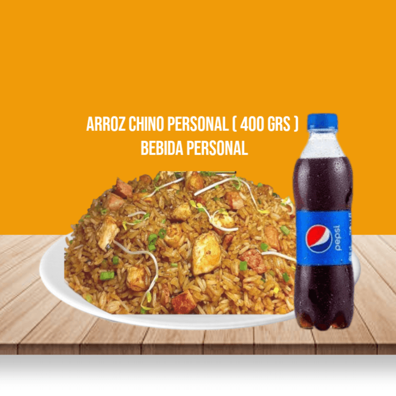 Arroz Chino Personal Incluye Gaseosa Personal