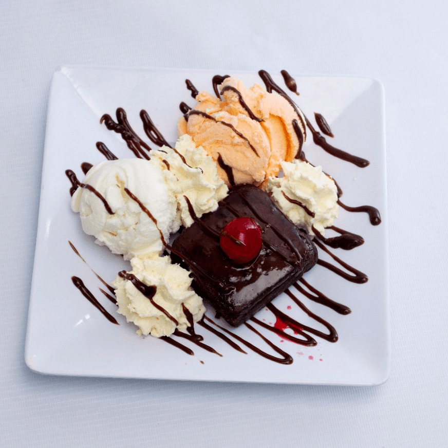 Brownie con Helado