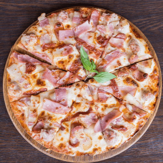 Pizza de tocino mediana