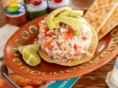 3 Tostadas de ceviche de pescado