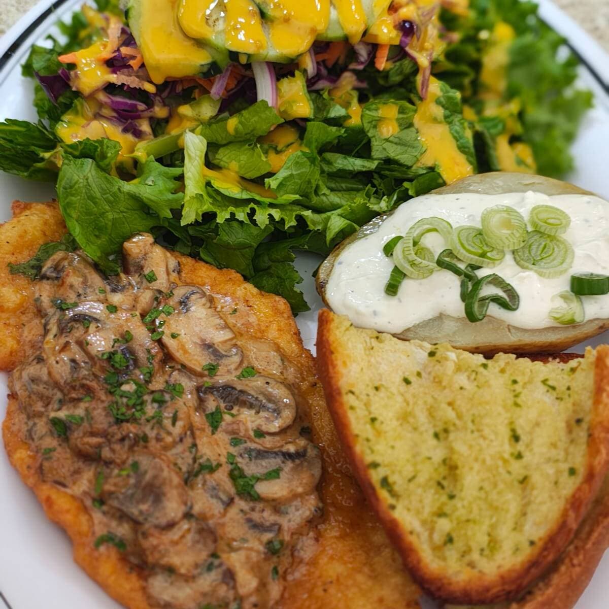 Combo Milanesa alfredo