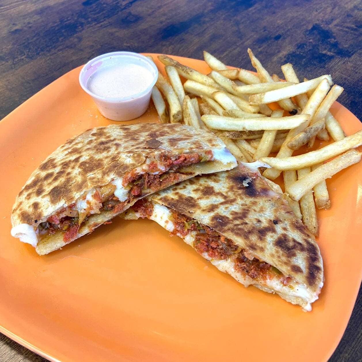 Quesadilla de Marlín y Papas