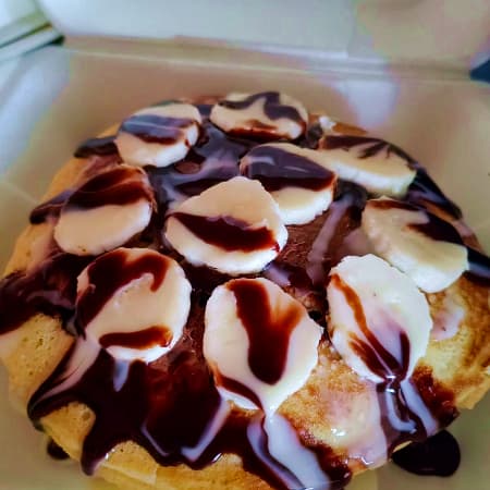 Hot Cakes con platano y nutella