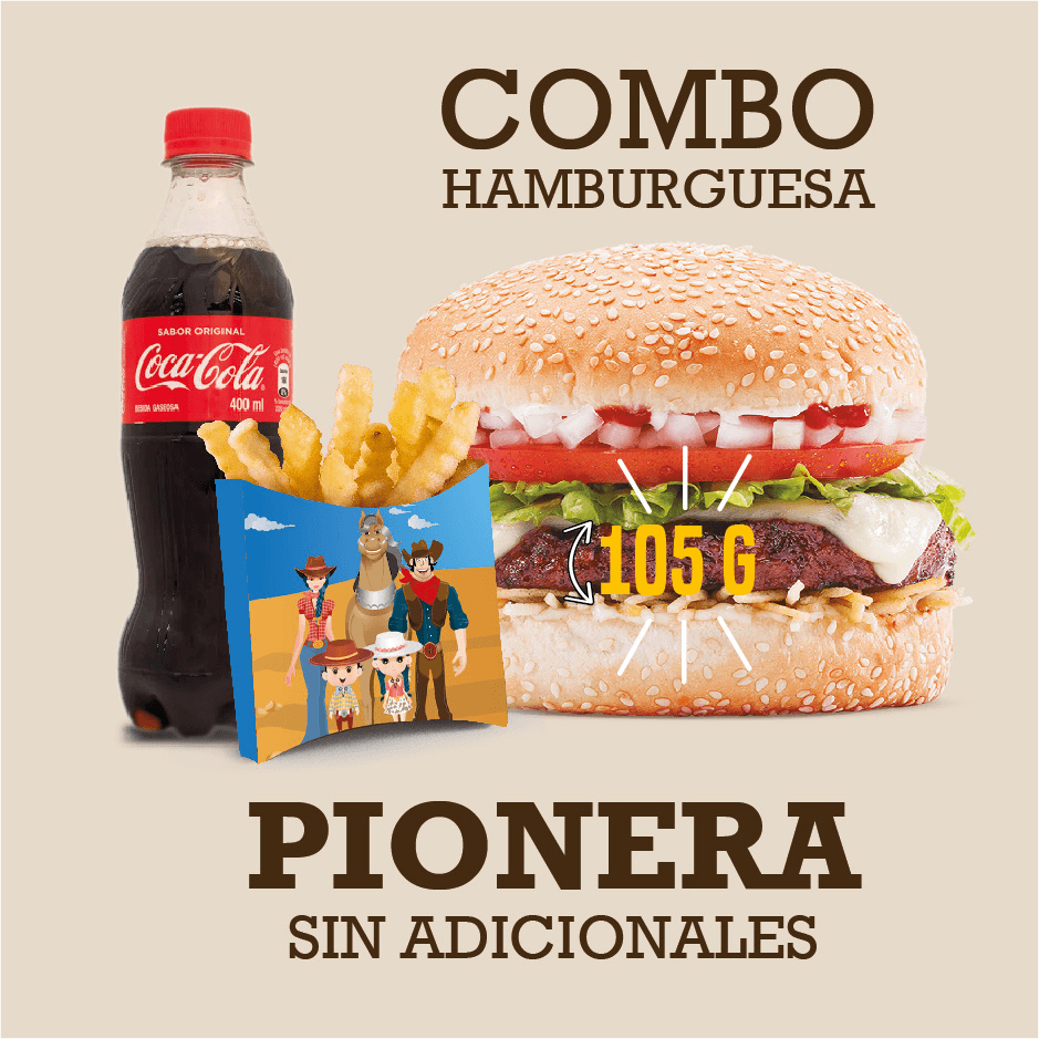 Combo Hamburguesa Pionera 105 g