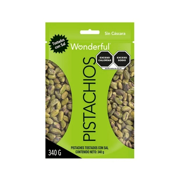 Pistaches Wonderful Sin Cascara Tostado y Salado