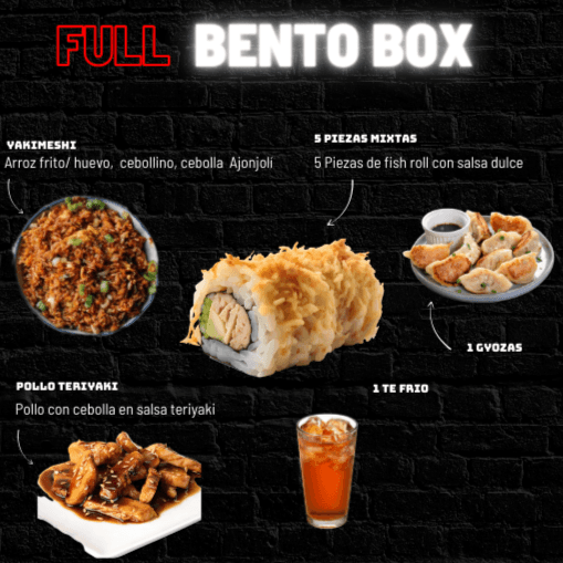 🥤🍱FULL BENTO BOX /ARROZ FRITO CON CARNE TERIYAKI