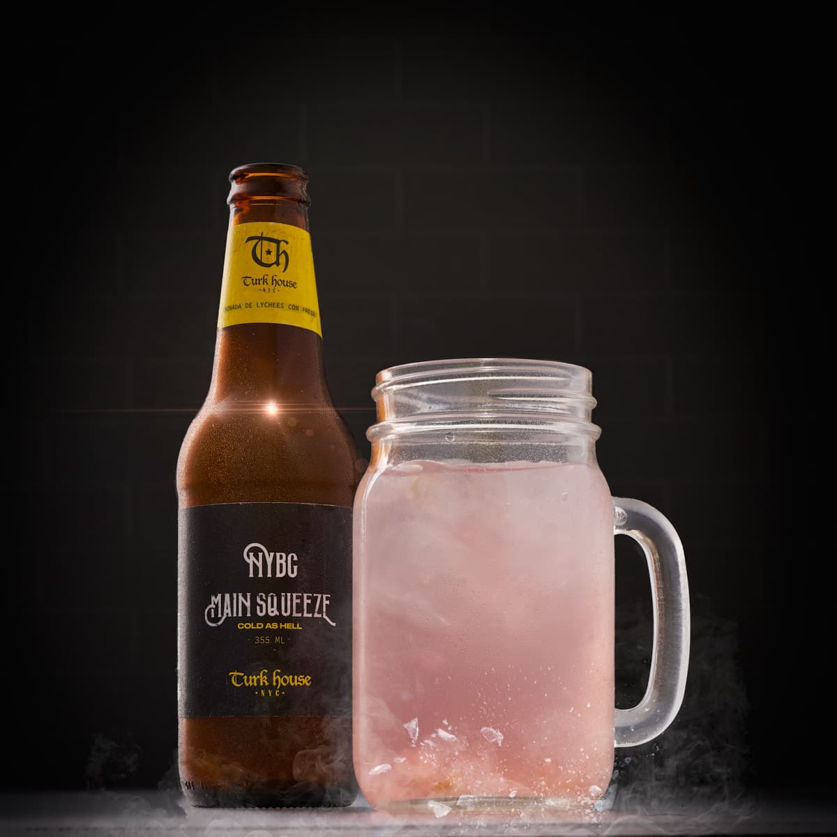 Limonada de Lychees con Fresa.-