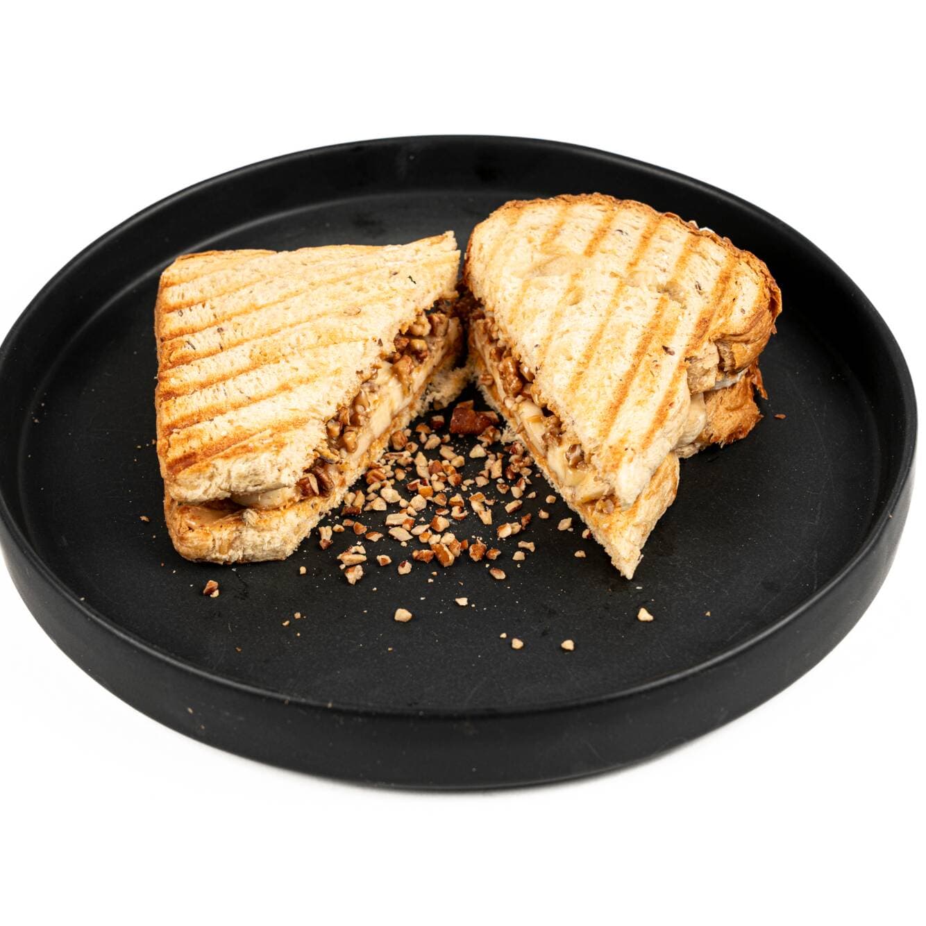 Sandwich de Crema de Cacahuate con Plátano y Nuez