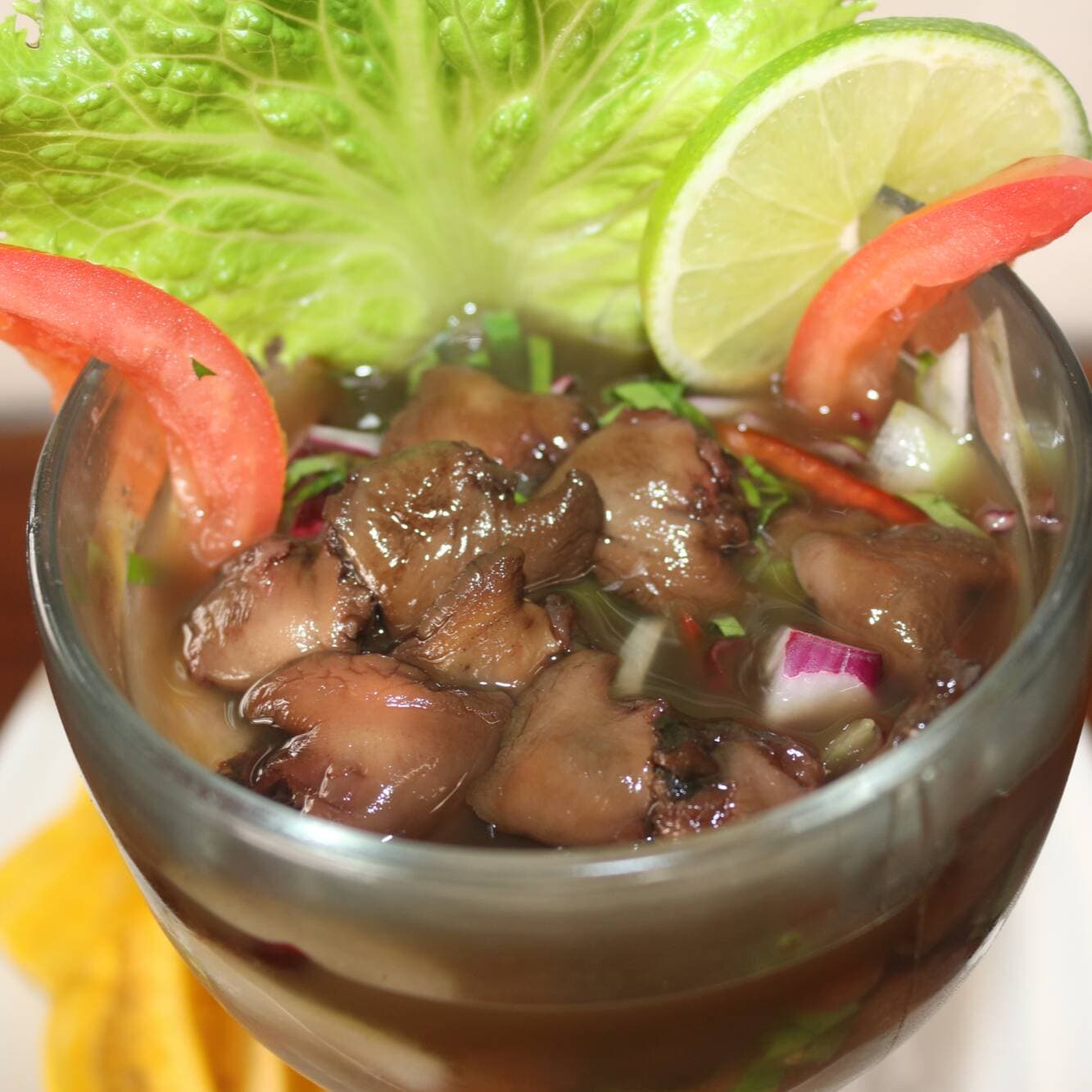 Ceviche de Chuchecas + Chips