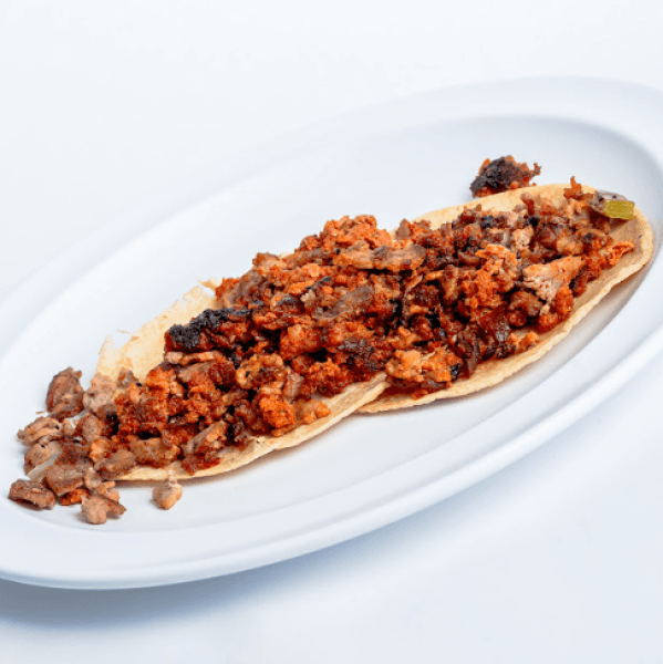 BISTEC C/CHORIZO  (2)TACOS 160grs
