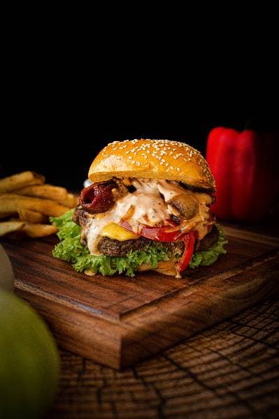 Animal style burger