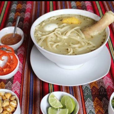 Caldo de Gallina con Presa